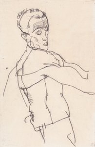 プロファイル内の自画像 作： Egon Schiele